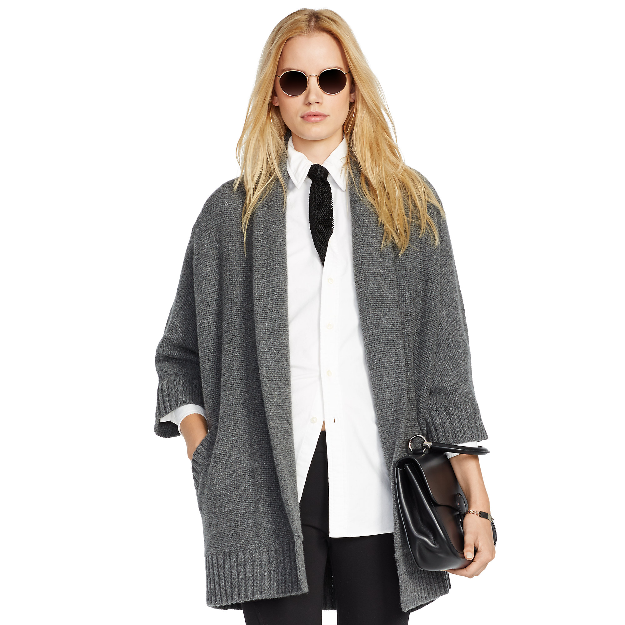 grey ralph lauren cardigan