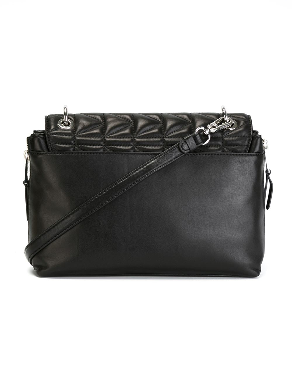 Karl Lagerfeld Large QuiltedLeather CrossBody Bag in Black Lyst