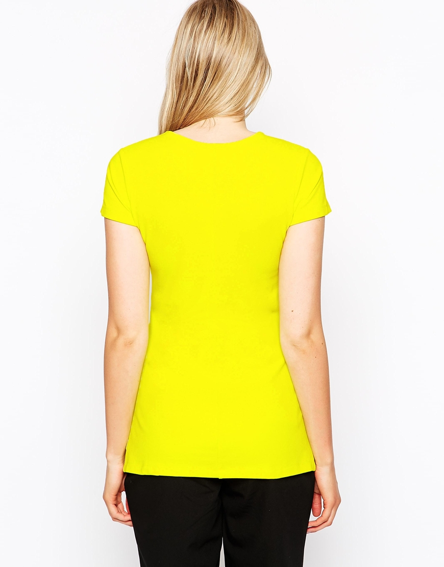 Isabella Oliver Short Sleeve Panel Top in Yellow - Lyst
Oliver Short