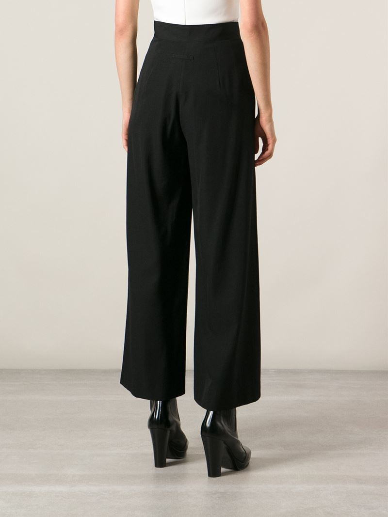 Jean Paul Gaultier Wool Sailor Trousers in Black | Lyst