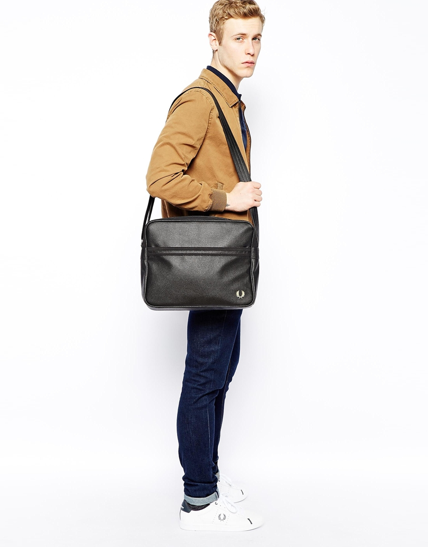 fred perry tumbled side bag