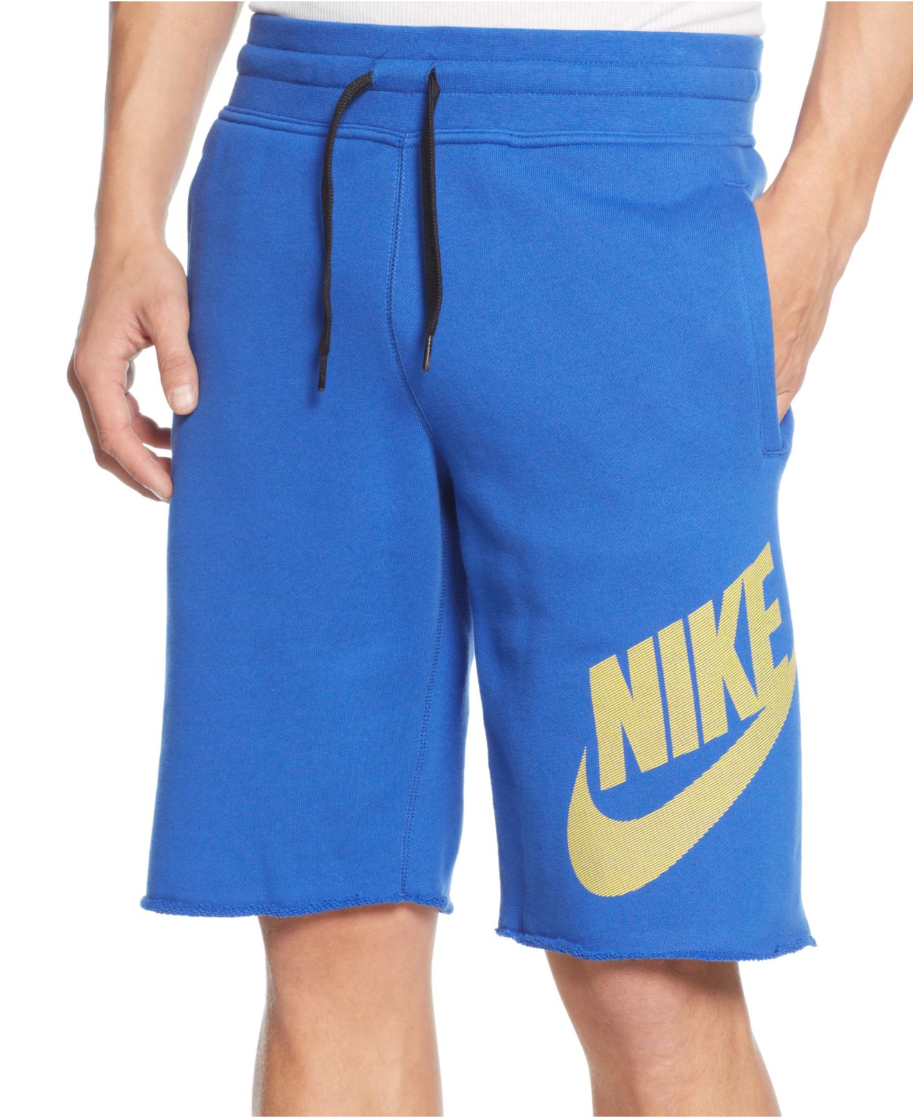 yellow and blue nike shorts
