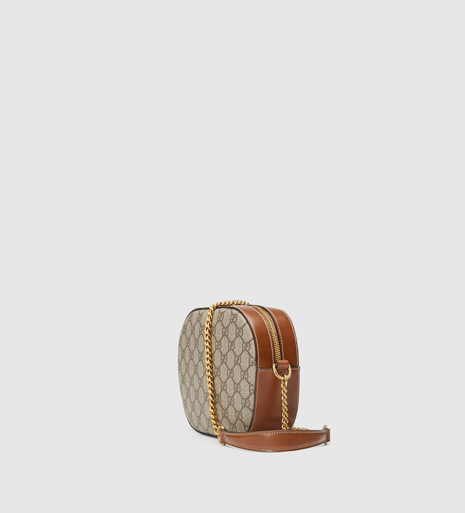 Lyst - Gucci Gg Supreme Mini Chain Bag in Brown