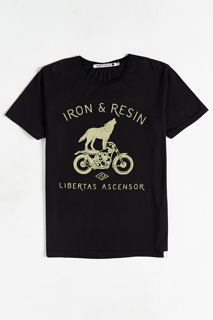 Download Iron & Resin Cotton Howling Tee in Black for Men - Lyst
