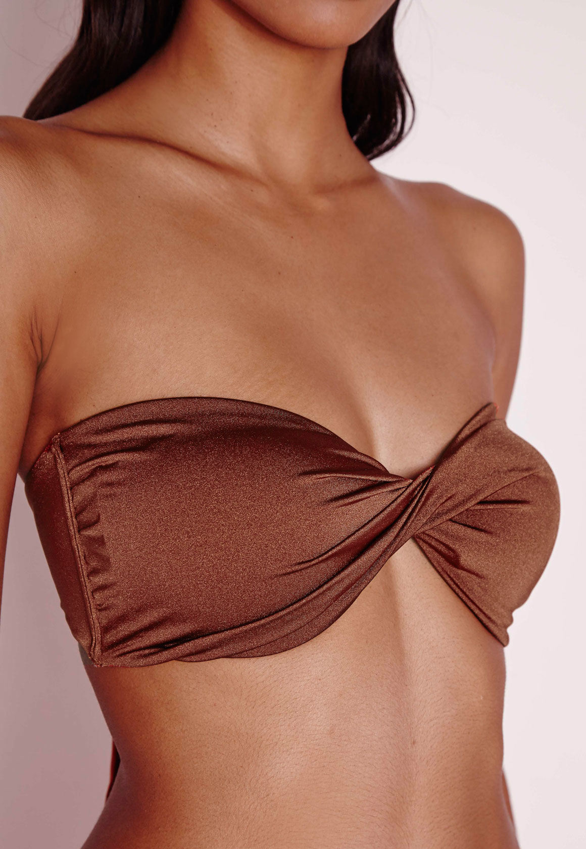 Your Selections Hunza G Gloria Embellished Seersucker Bandeau Bikini ($) I'm Certifiably Obsessed With Gigi Hadid's Brown Bikini — It's All I'm Missing This Summer. She Made Me Sita Bikini Top in Sand.