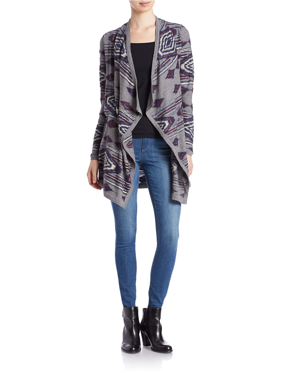 open front wrap cardigans