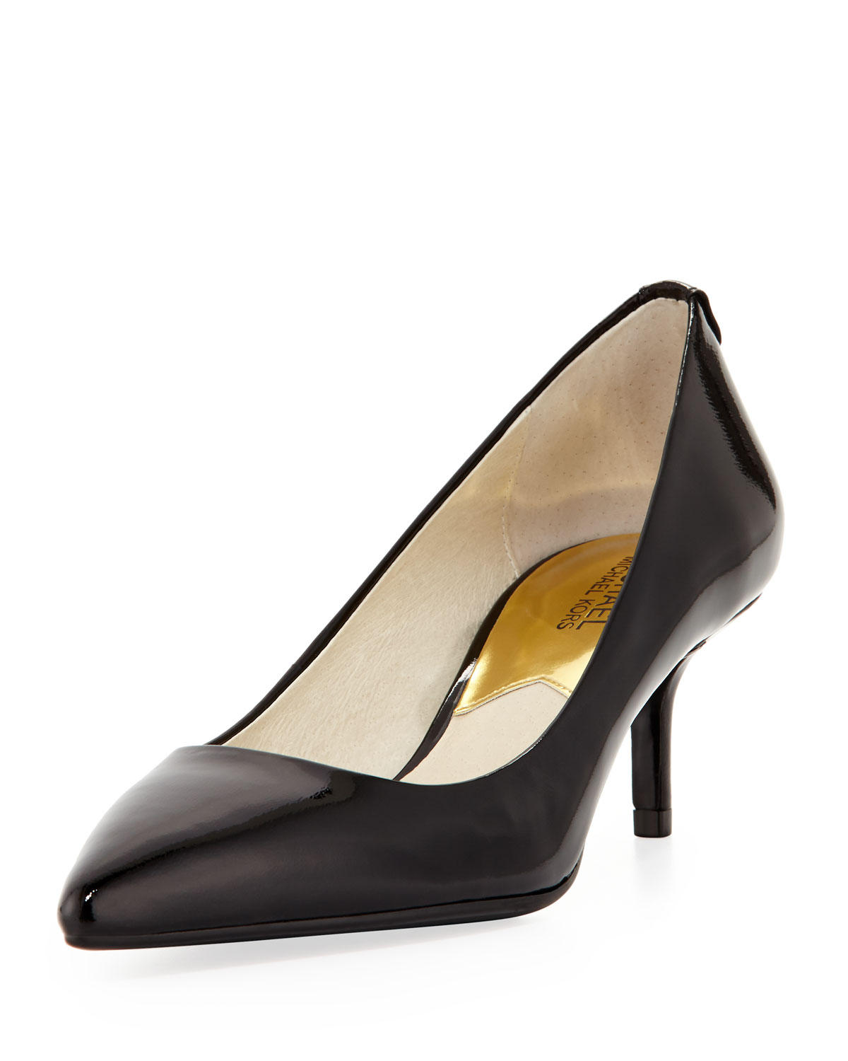 Michael Michael Kors Flex Kitten-Heel Pump in Black | Lyst