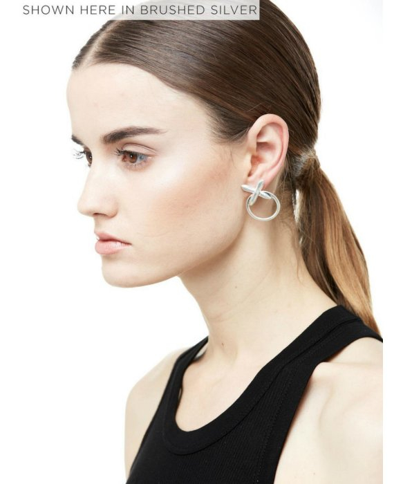 Lyst Luv Aj Crystal Cross Earrings In Black Gallery