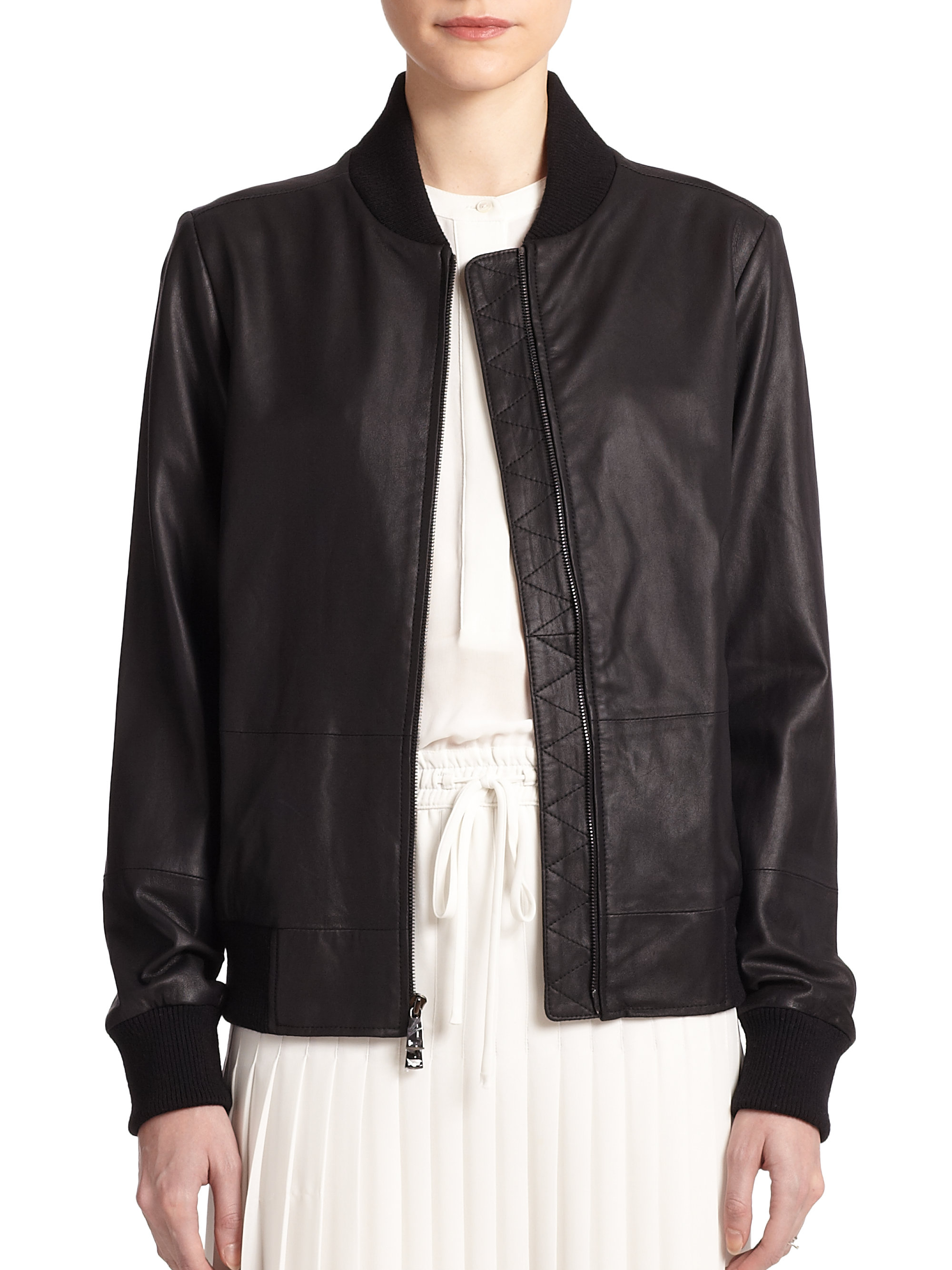 vince black bomber jacket