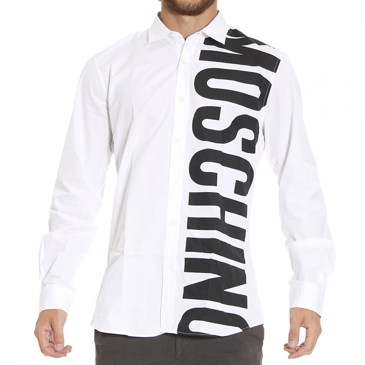 Moschino Men's Shirt in White for Men | Lyst