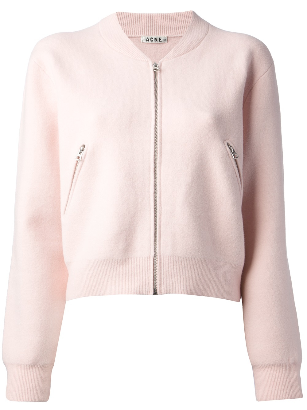 Acne Studios Cropped Varsity Jacket in Pink & Purple (Pink) - Lyst