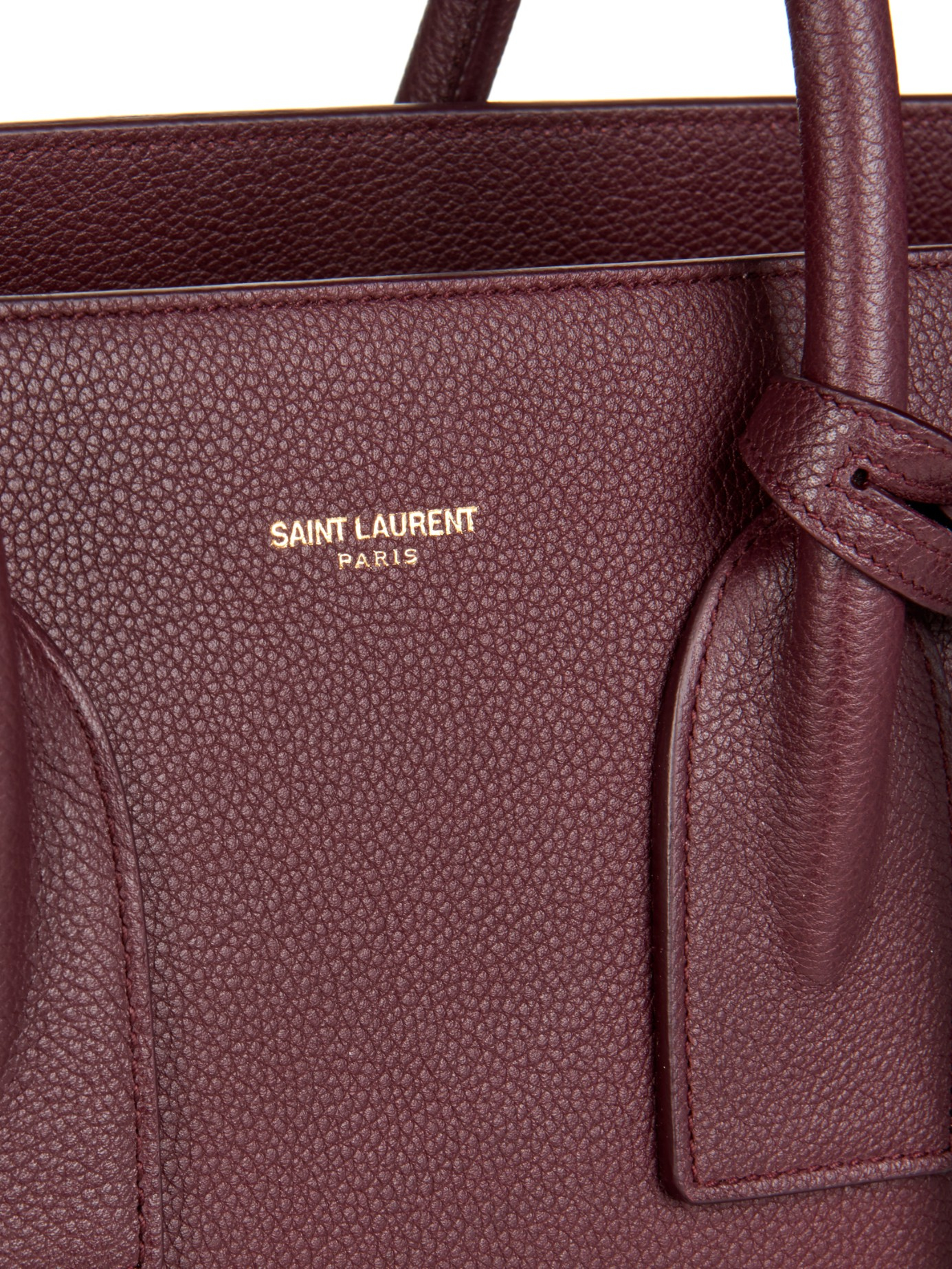 SAINT LAURENT PARIS YSL Sac De Jour Small Black Patent Leather Bag