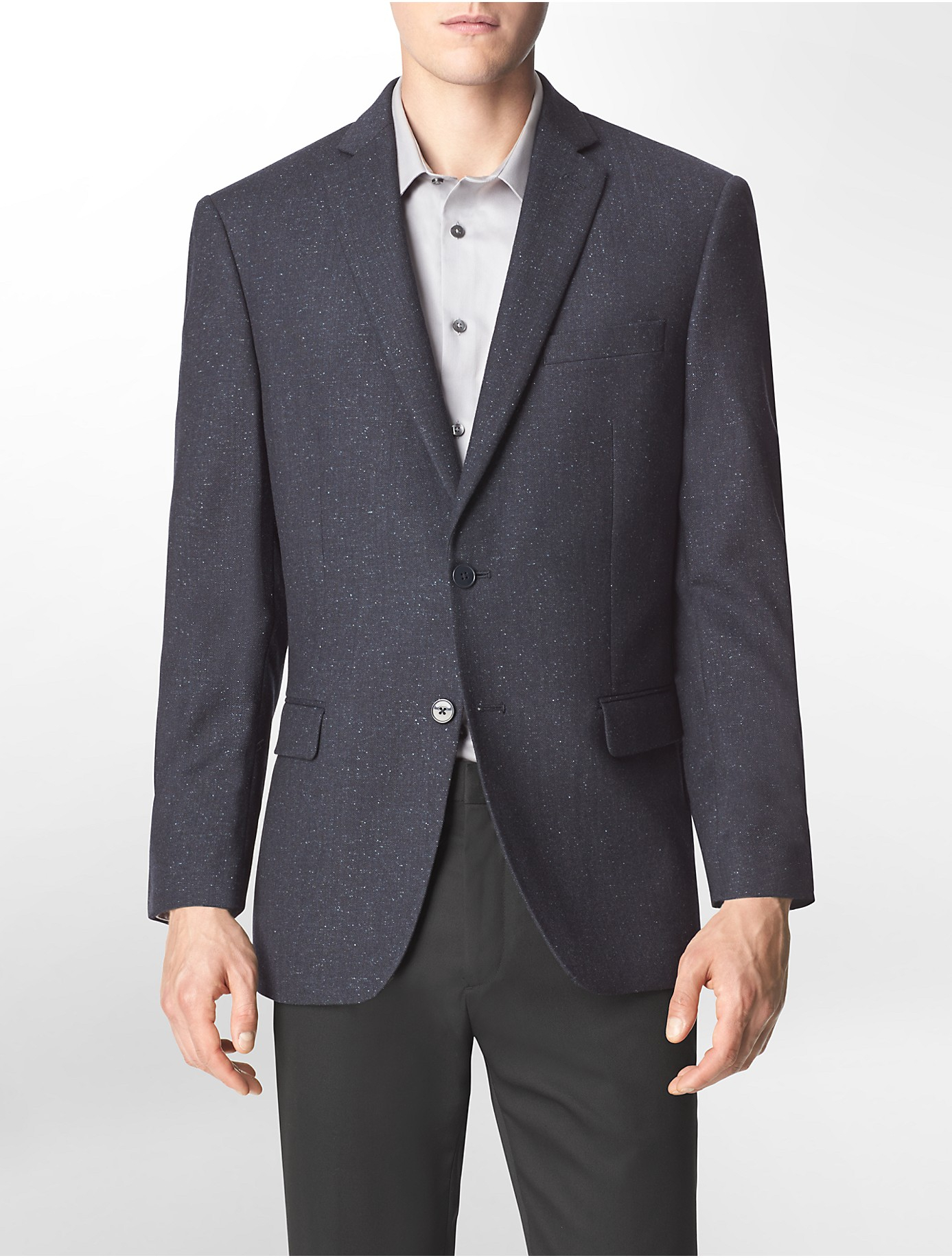 Calvin klein Donegal Tweed Wool Blend Sport Jacket in Blue for Men ...