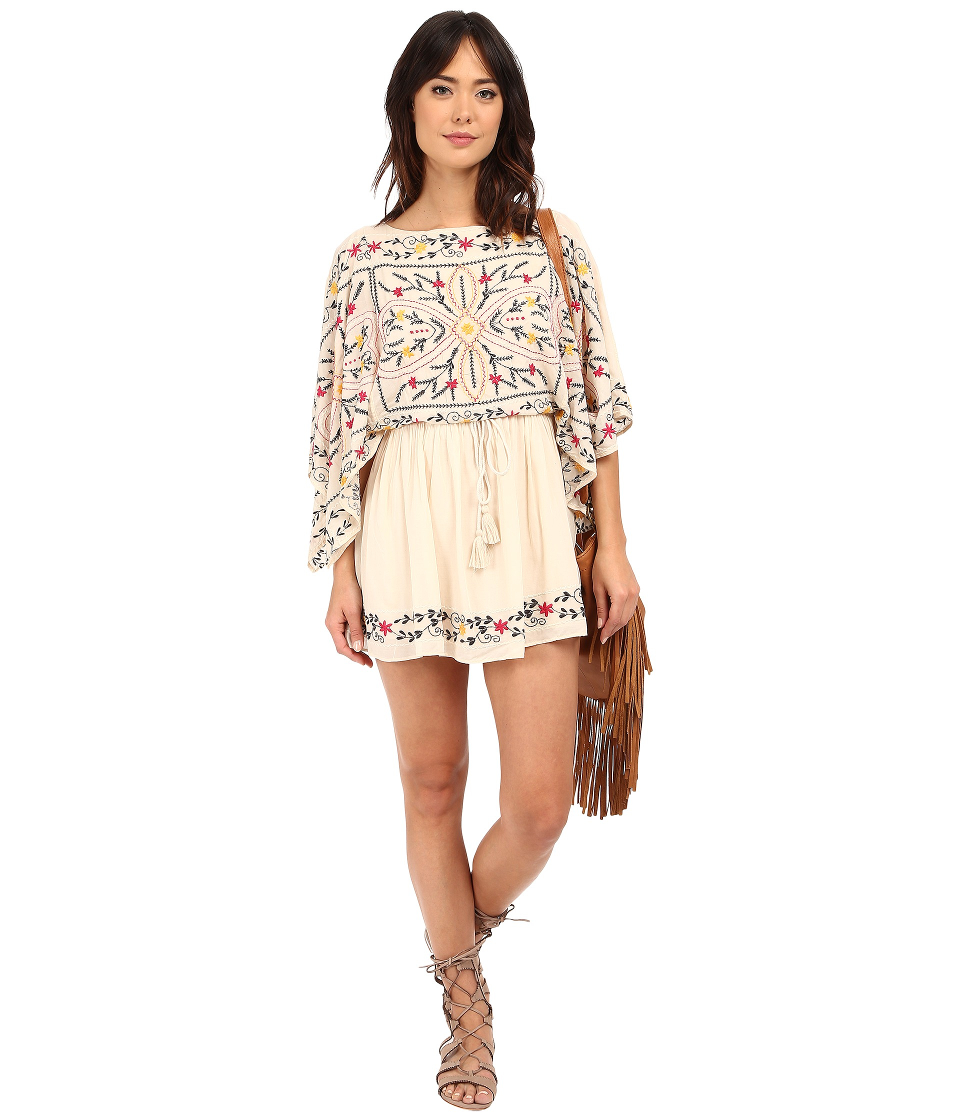 free people white embroidered dress