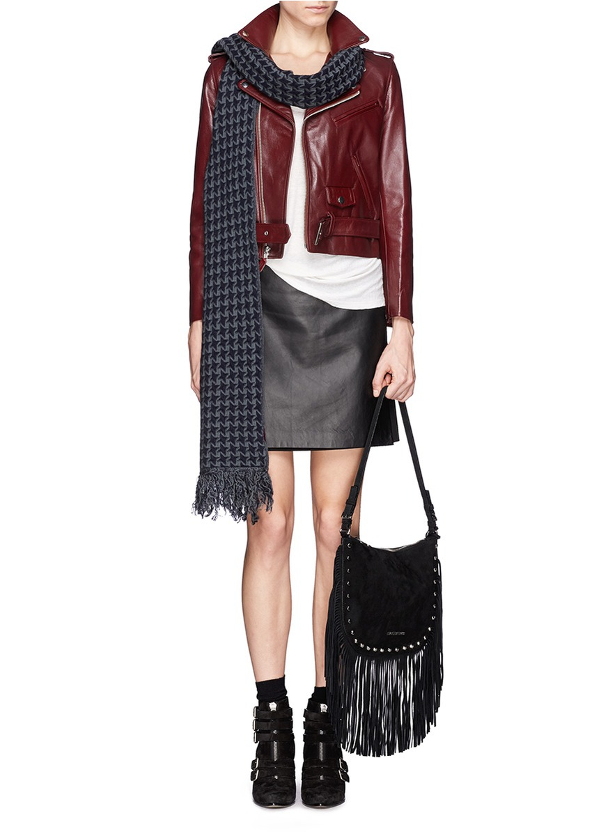 Michael kors hotsell black fringe bag