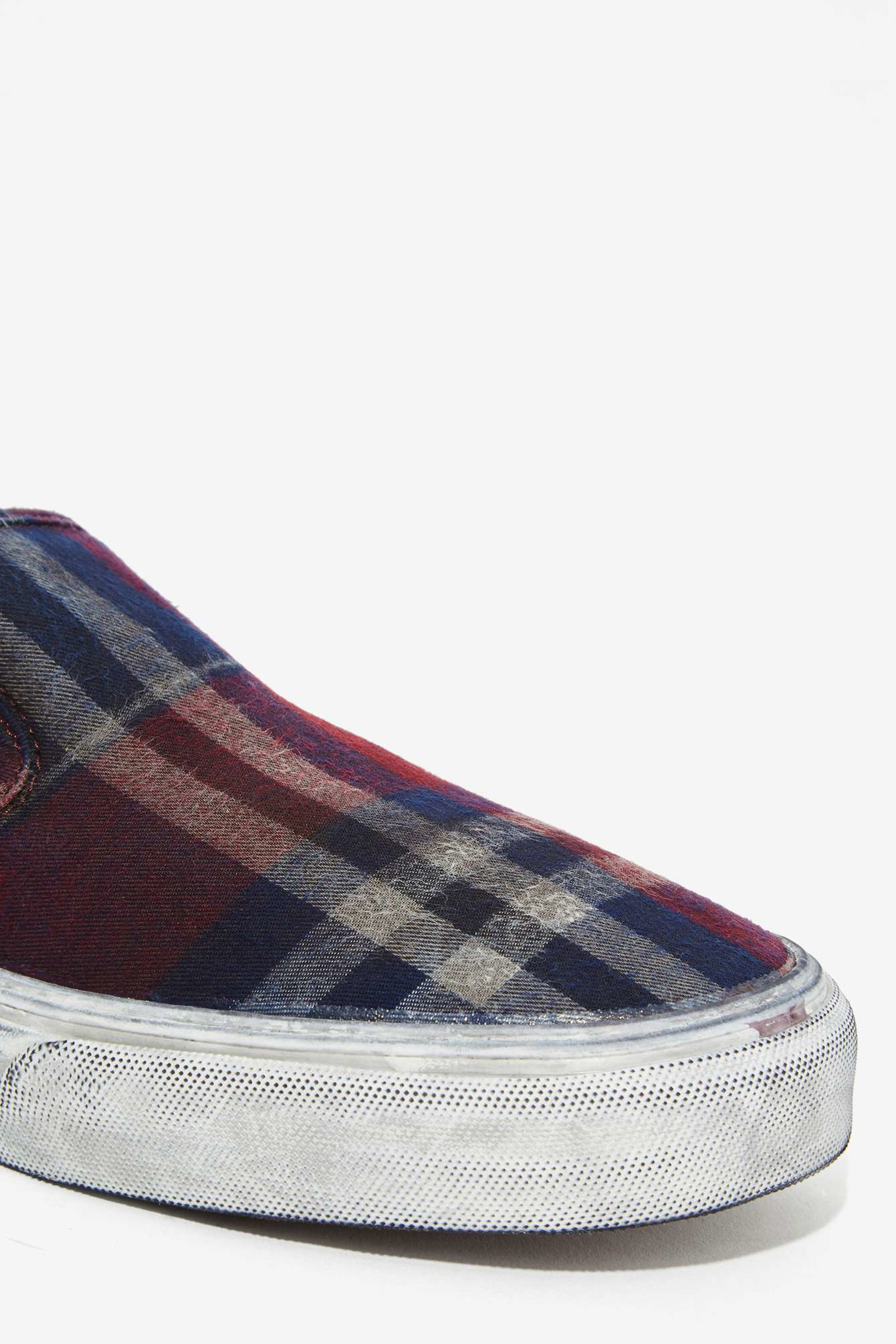 vans classic slip on plaid