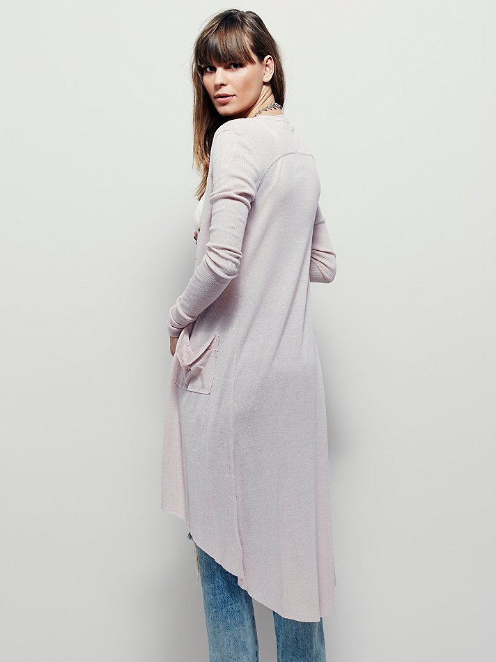 ribbed up maxi cardigan