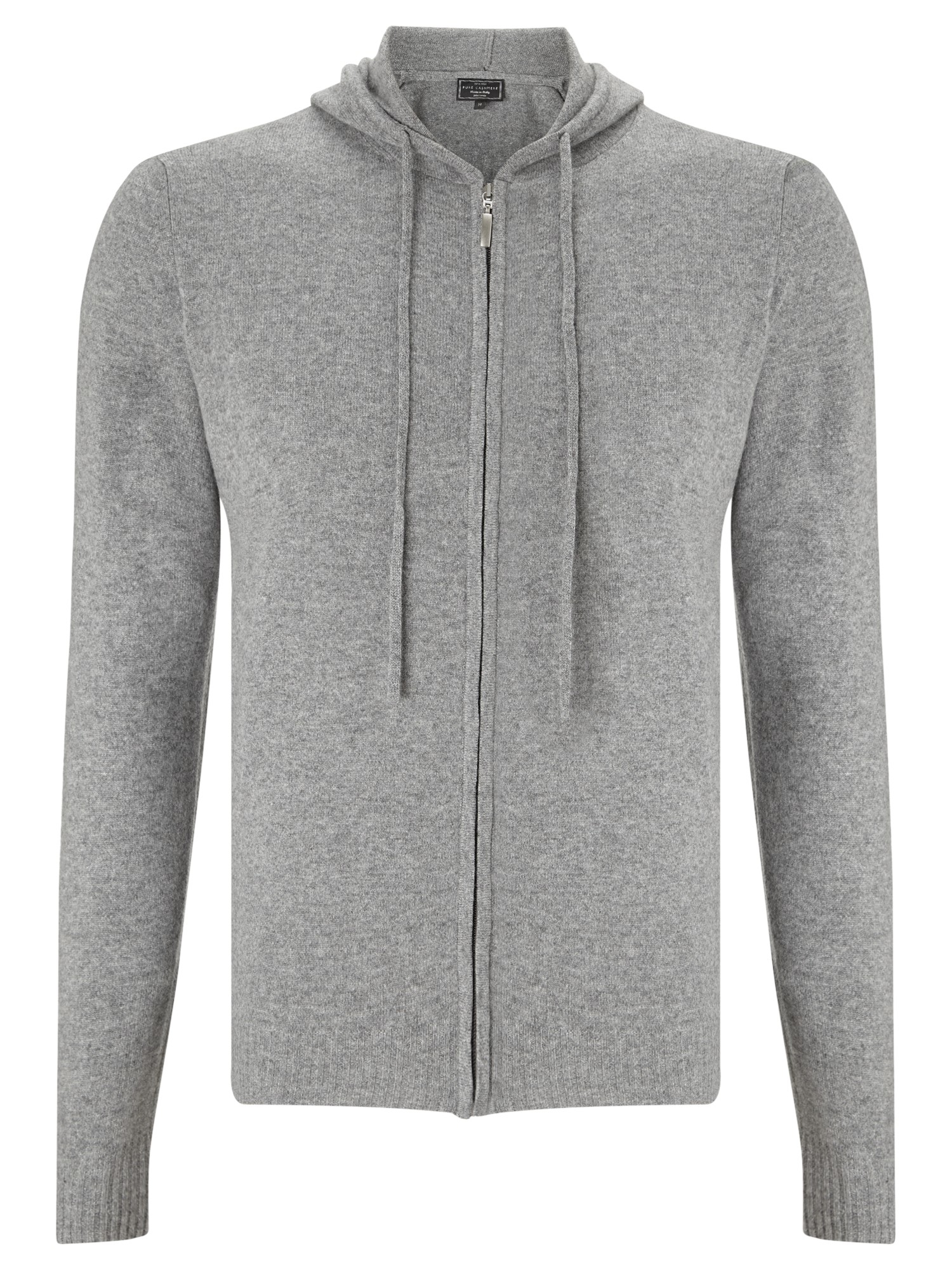 John lewis Made In Italy Cashmere Full Zip Hoodie in Gray for Men (Grey ...