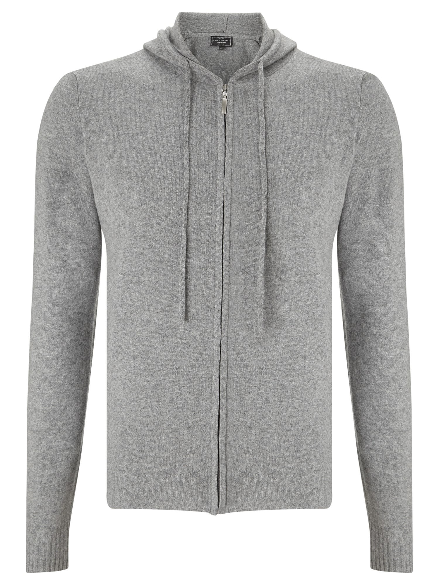 full zip cashmere hoodie