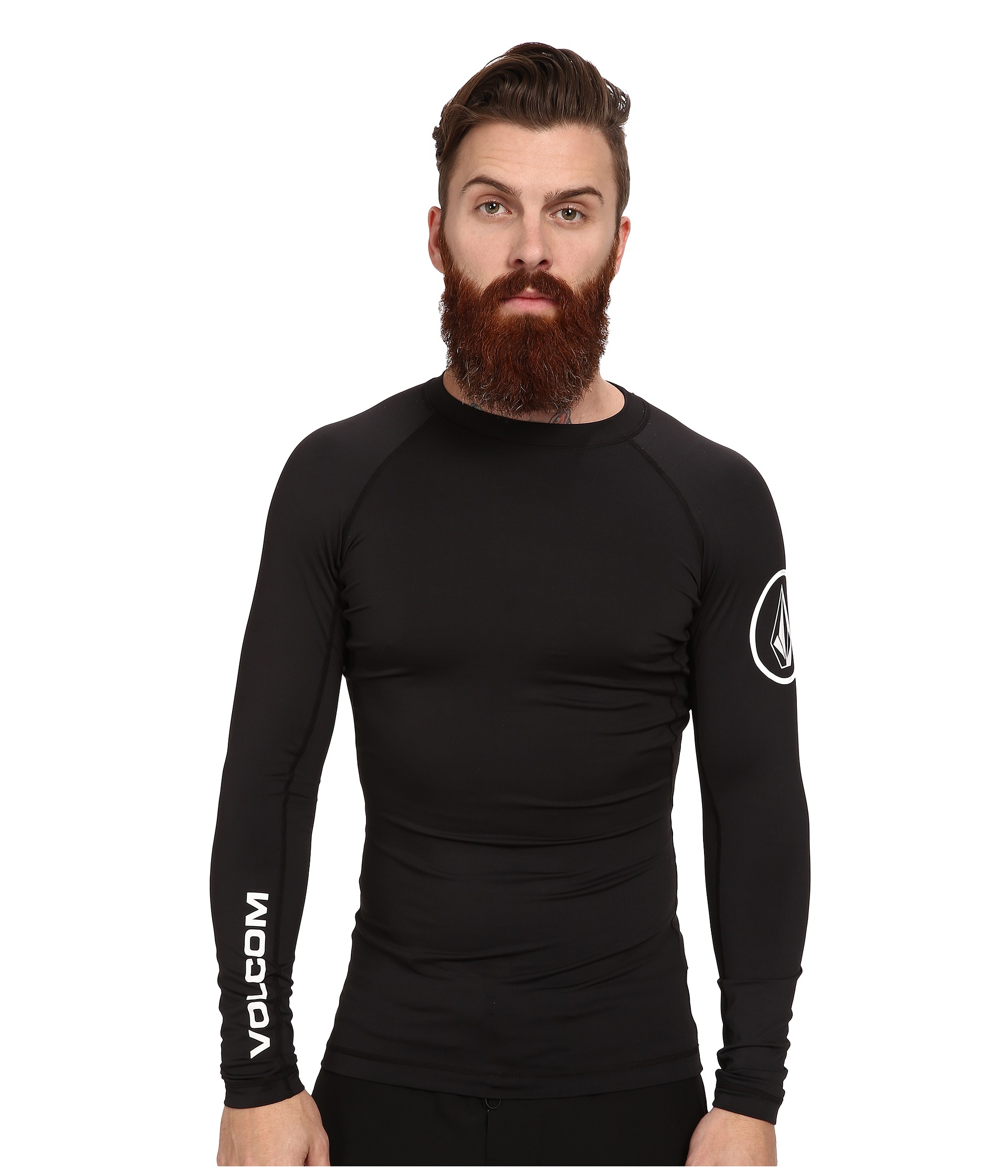Solid L/s Rashguard in Black for Men Lyst