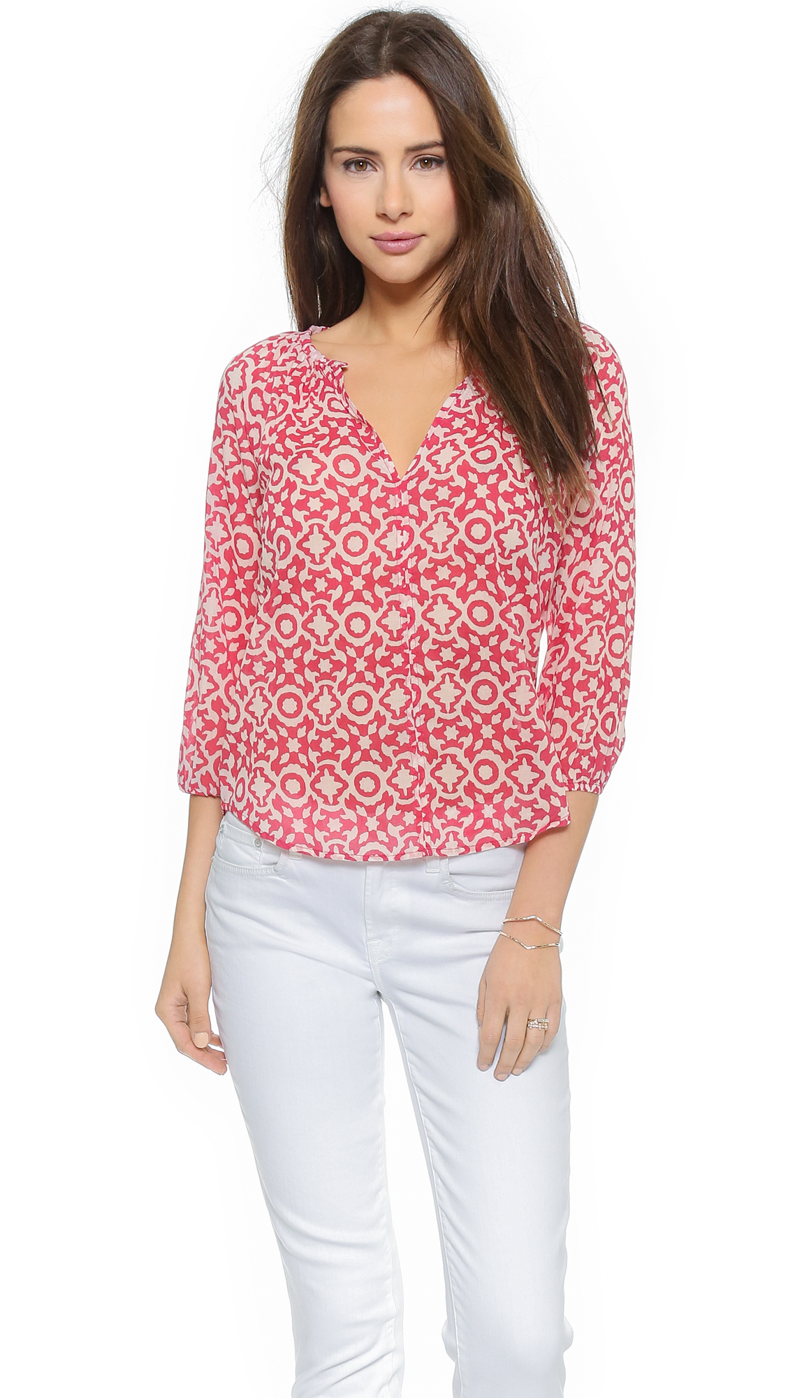 Velvet Indi Print Blouse - Watermelon in Red (Watermelon) | Lyst
