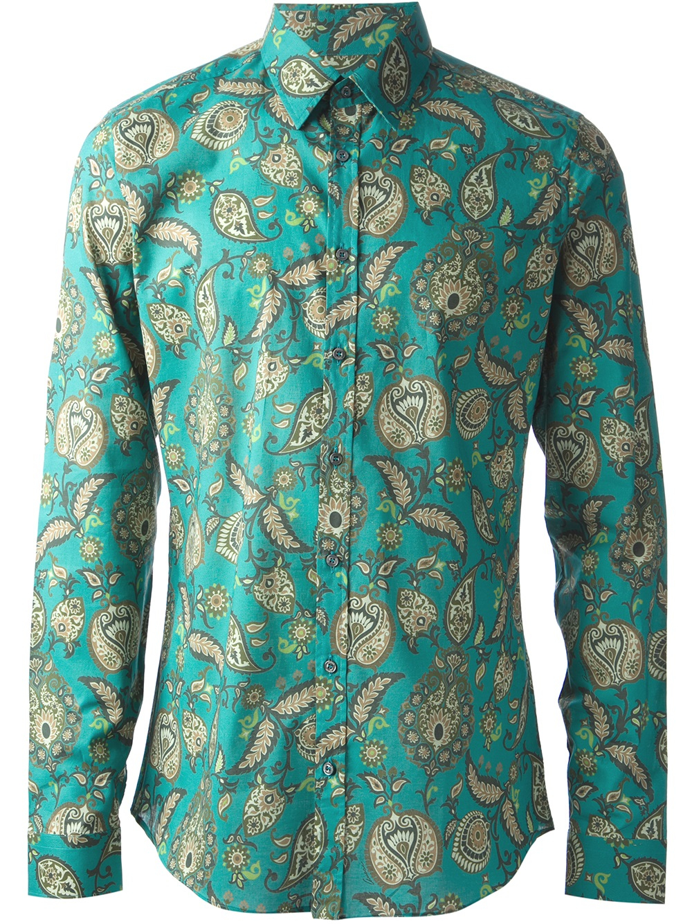 Gucci Paisley Print Shirt in Green for 