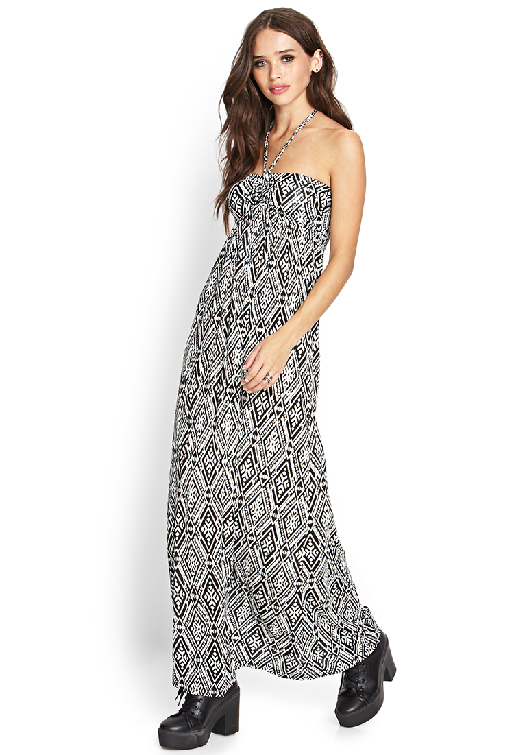 Ethnic print maxi dress