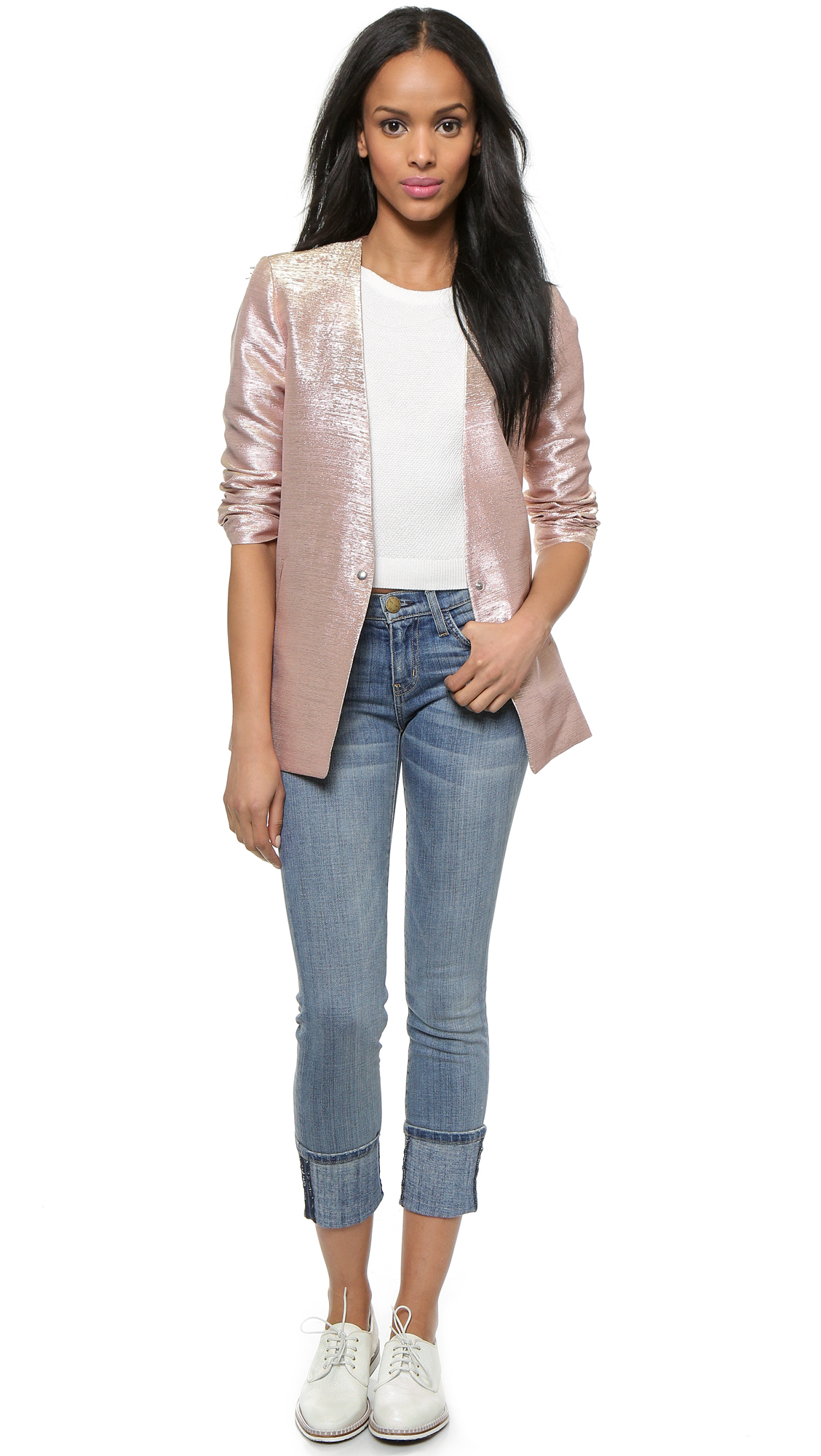 blazer rose gold