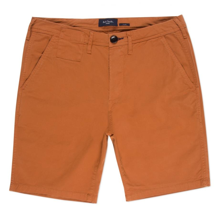 Lyst - Paul smith Men's Orange Stretch-cotton Chino Shorts in Orange ...