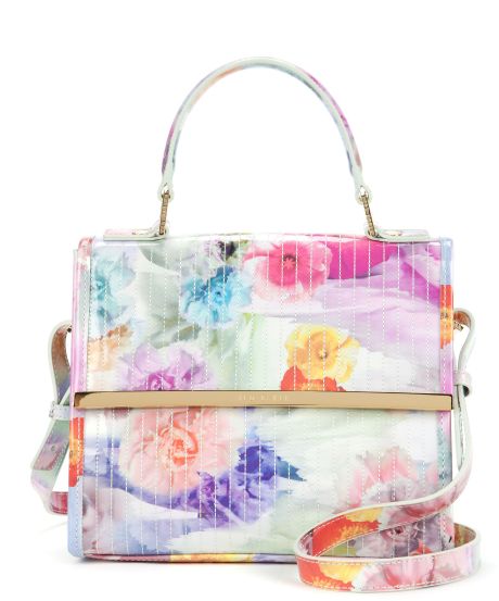 Ted Baker Davena Floral Printed Cross Body Bag in White (Green) | Lyst