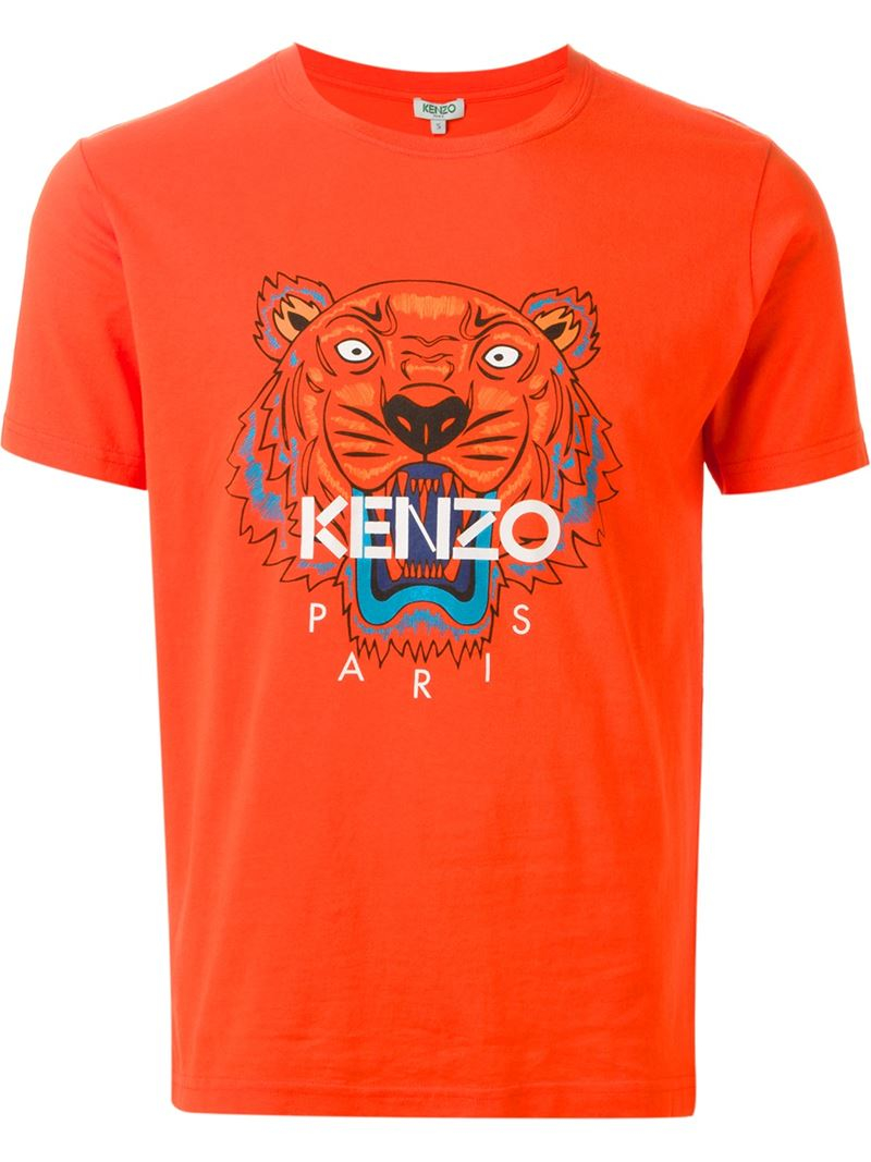 kenzo orange t shirt