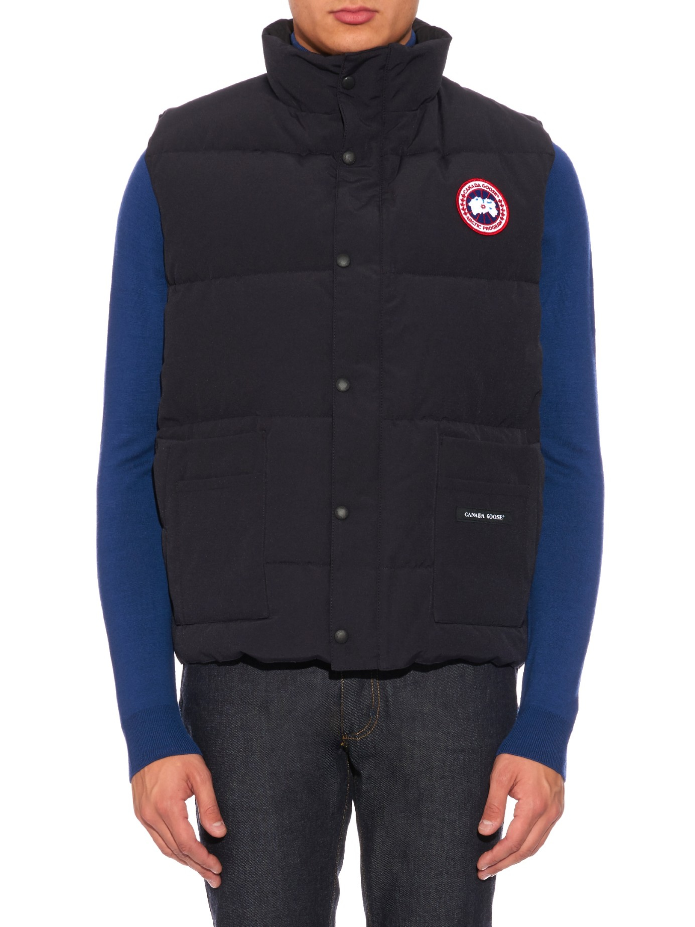 Canada goose Freestyle Quilted Down Gilet in Blue for Men | Lyst