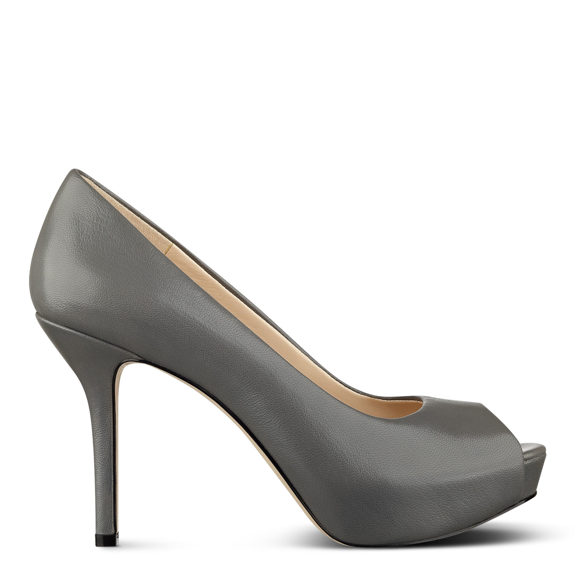 Gray peep toe heels Clearance