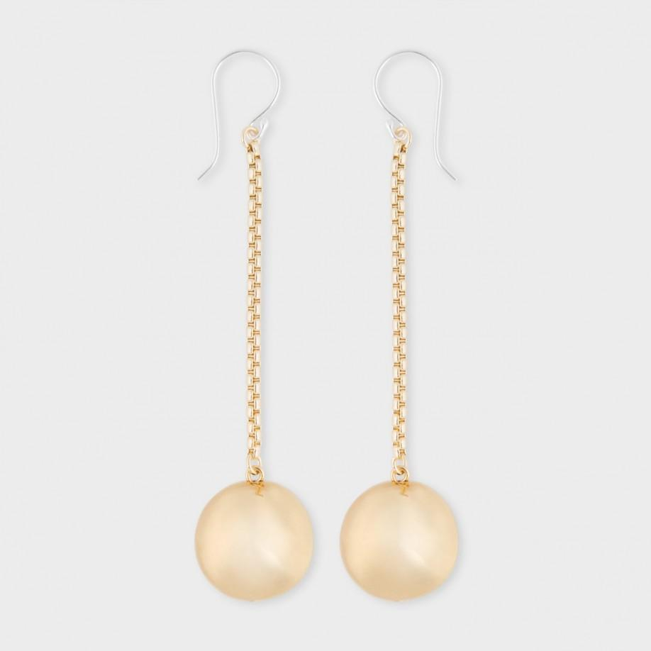 Lyst Paul Smith Gold Ball Drop Earrings In Metallic Gallery