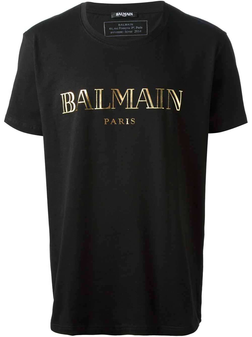 Balmain Logo Print Tshirt in Black for Men | Lyst