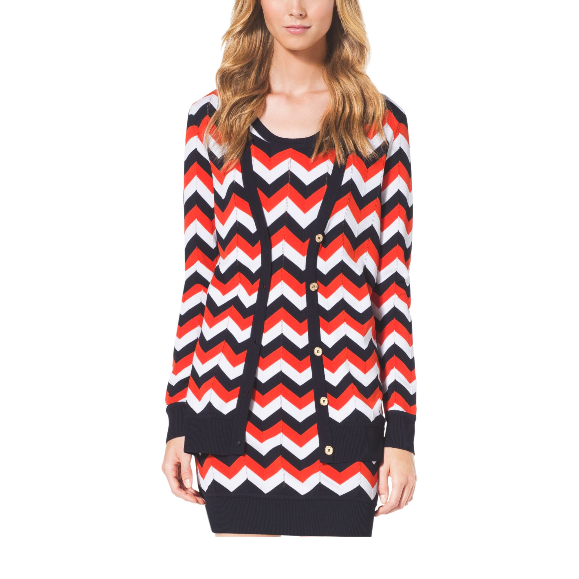 navy fine knit cardigan