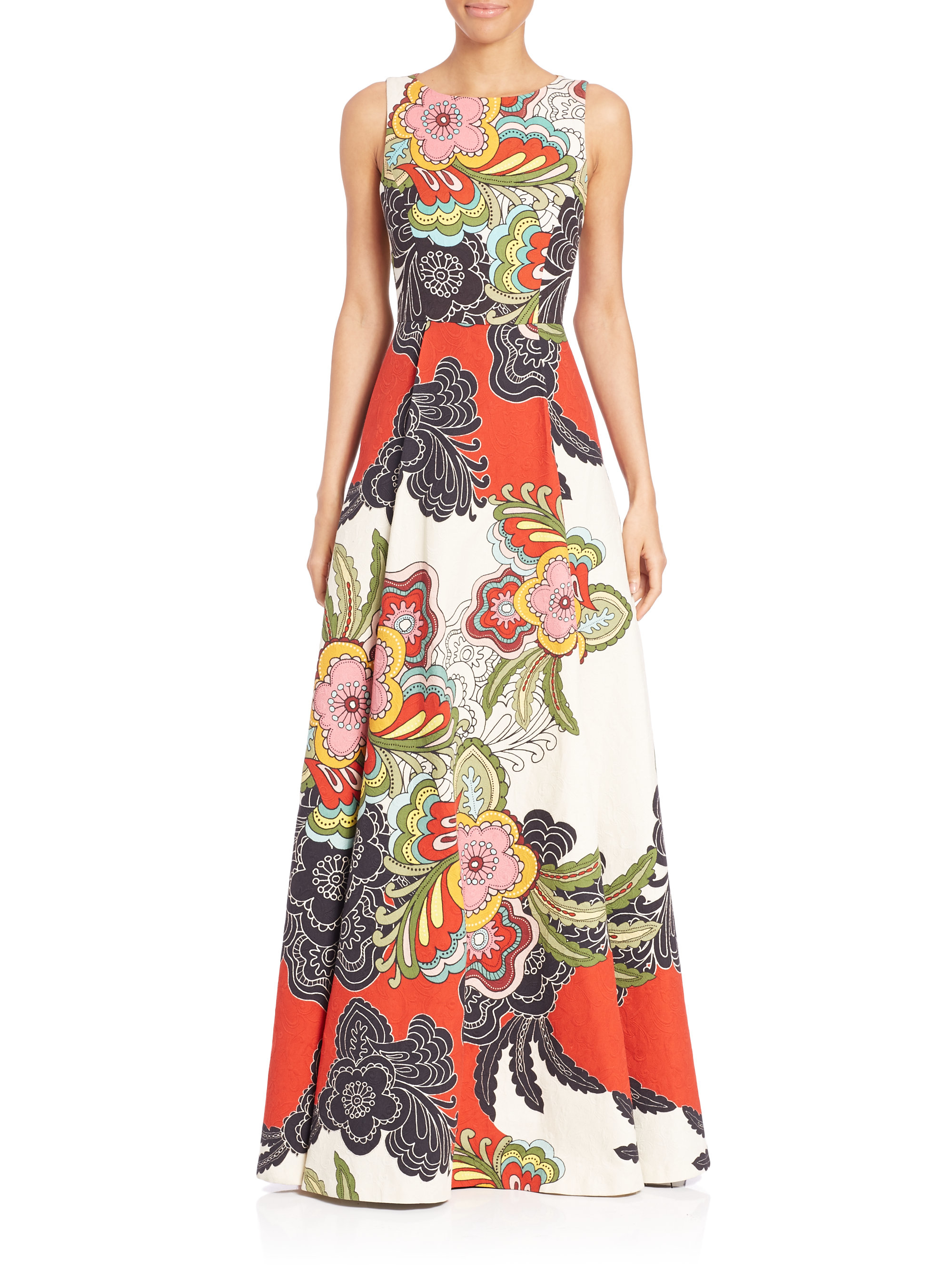 box pleat long dress