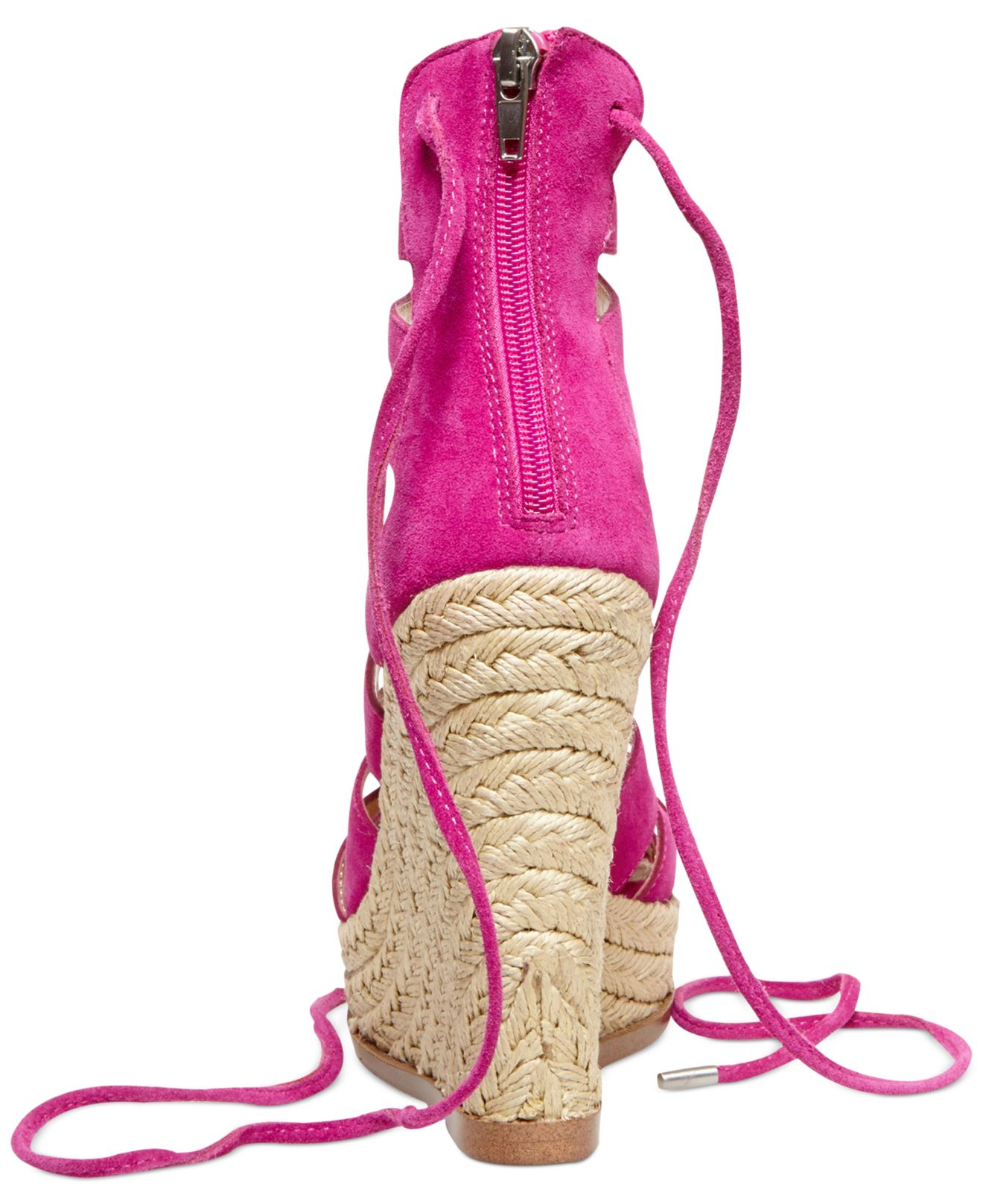 Lyst Steve Madden Women'S Theea Ghillie Platform Wedge Sandals in Pink