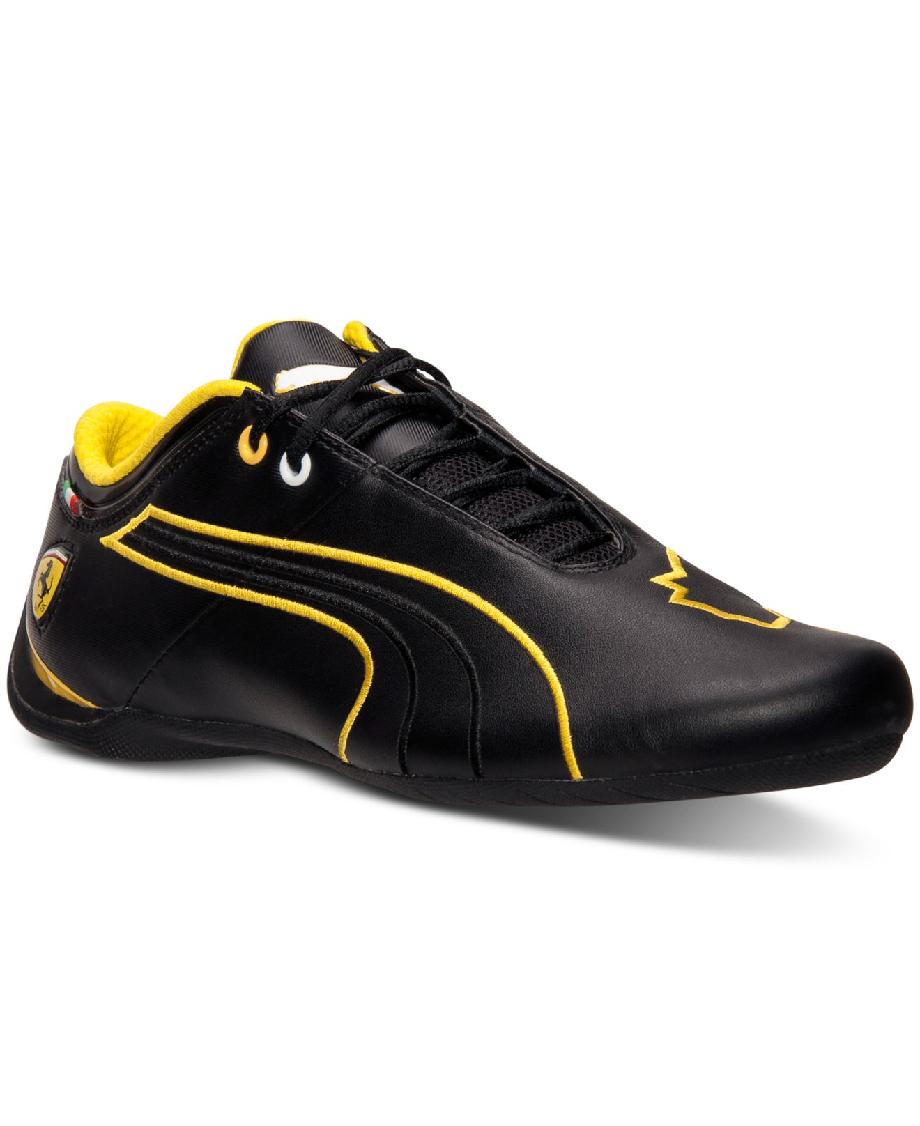 puma ferrari shoes black and yellow 