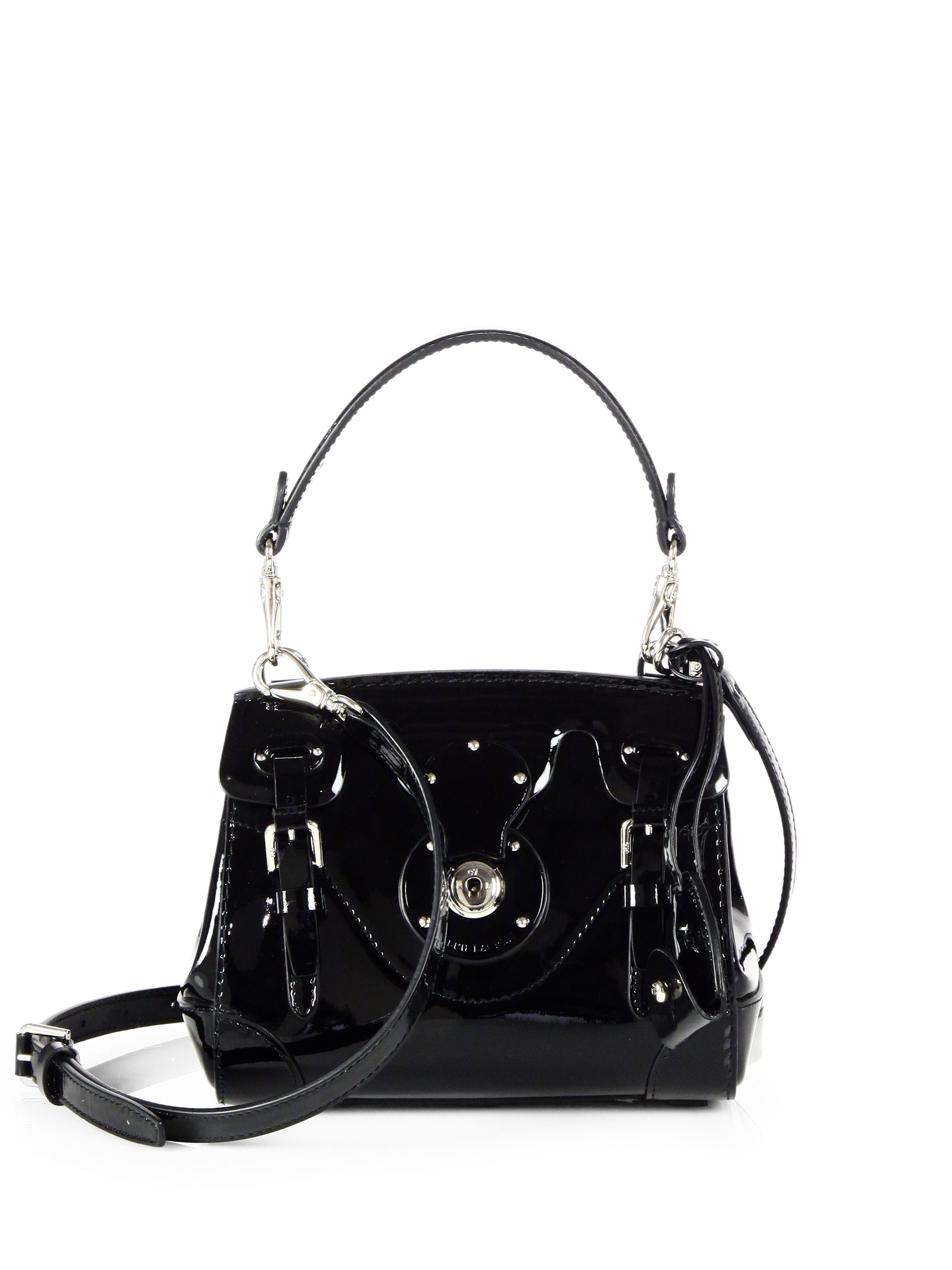 ralph lauren patent leather handbag