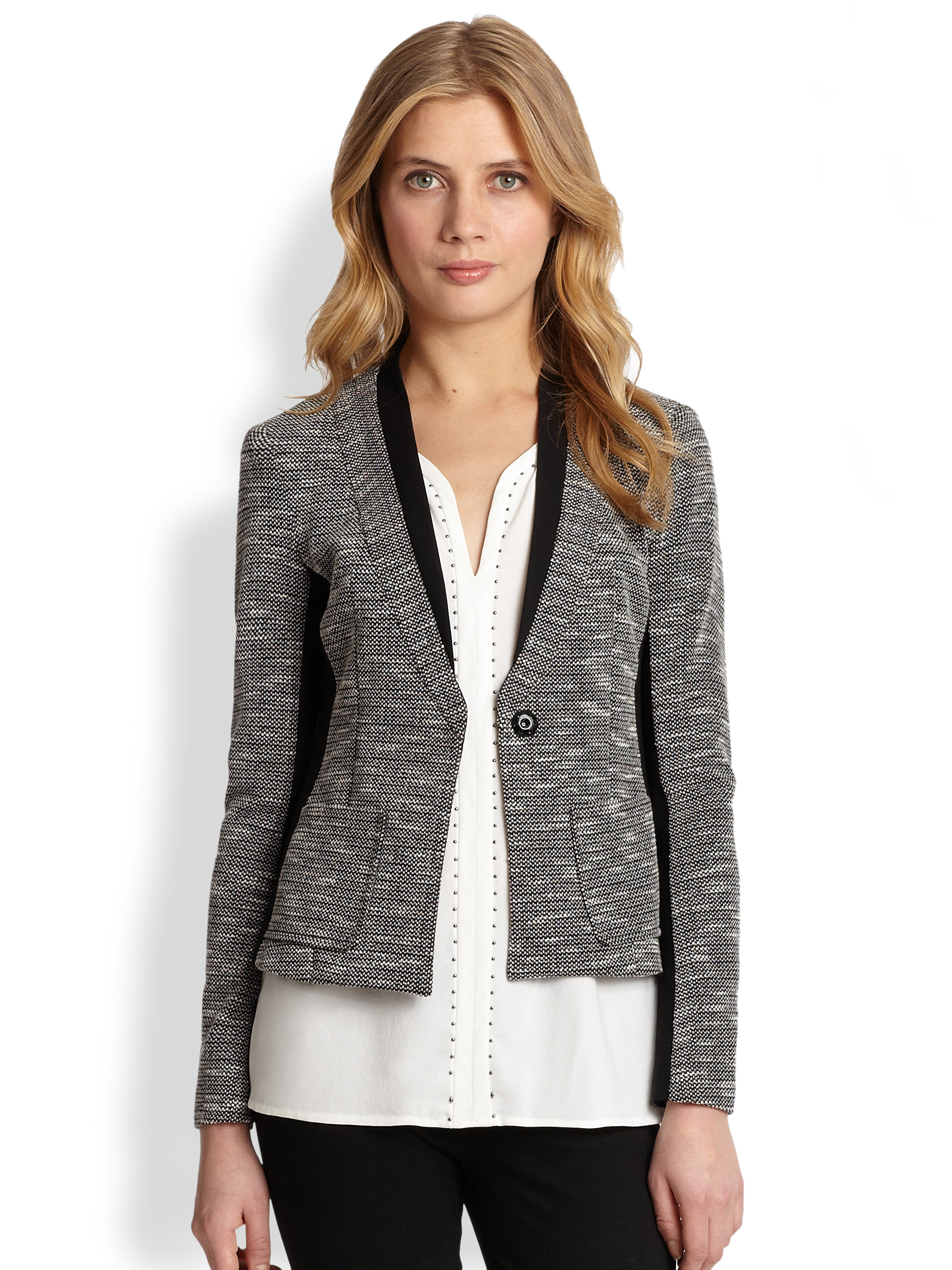 Nanette Lepore Perfect Match Jacket in Gray - Lyst