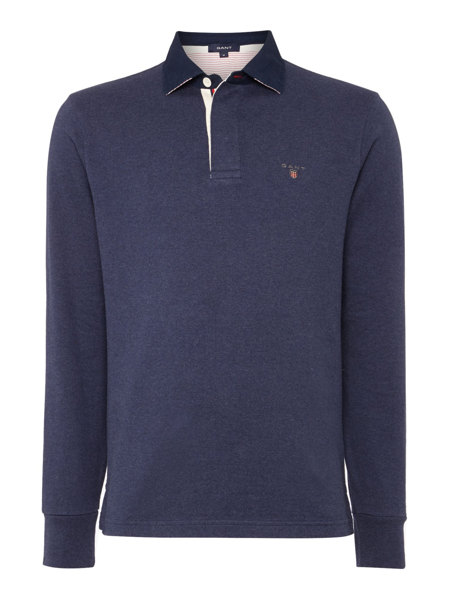 Gant Regular Fit Heavy Rugby Polo Top in Blue for Men | Lyst