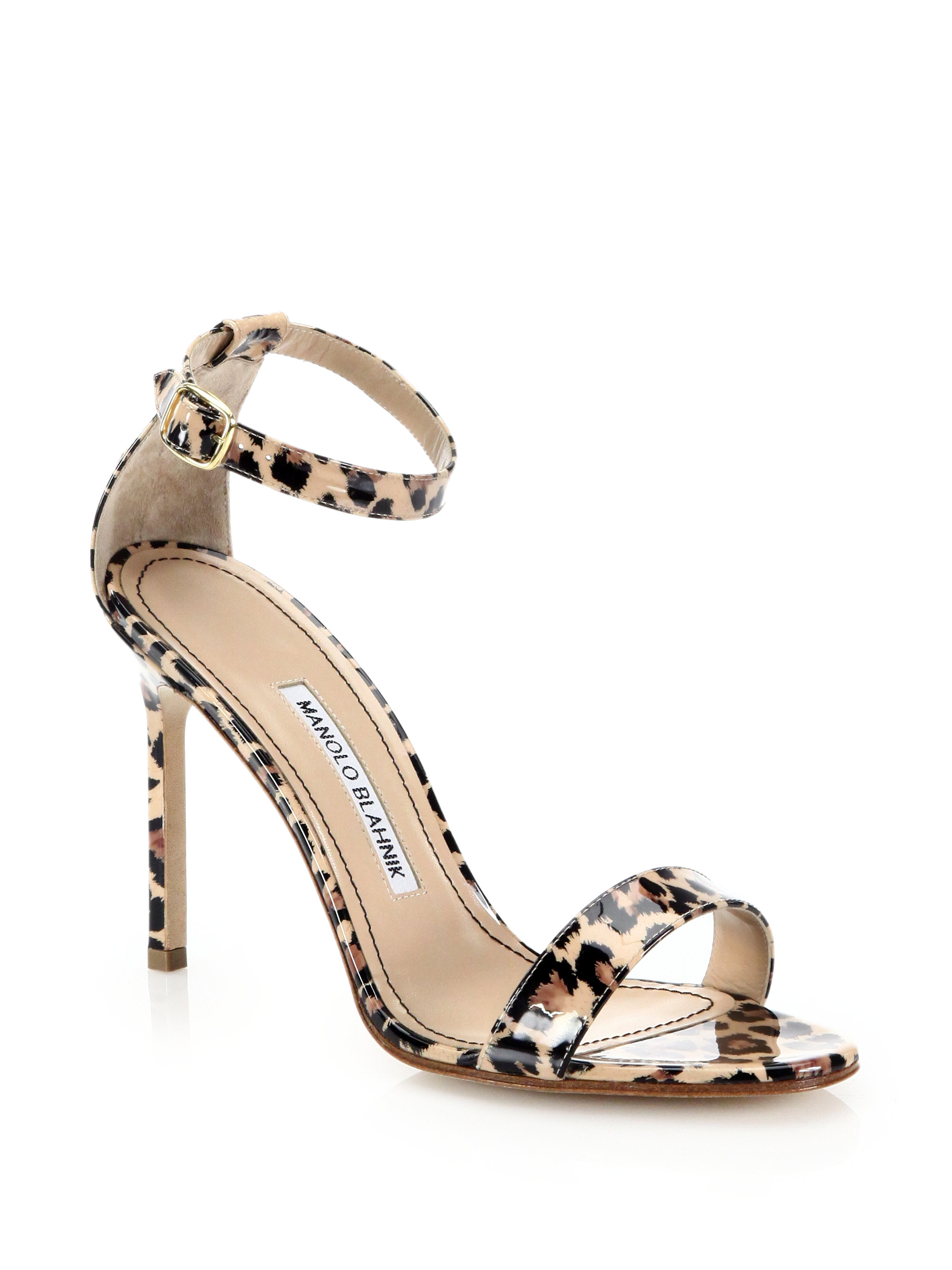 leopard print ankle strap sandals