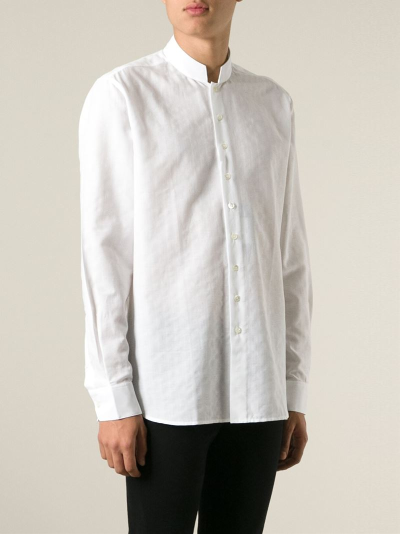 white saint laurent shirt
