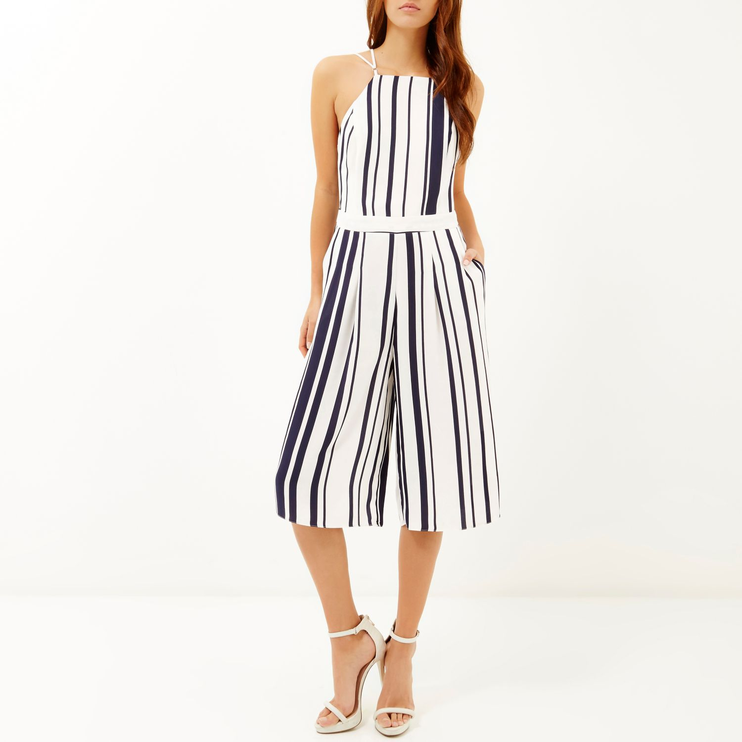 river island stripe jumpsuit