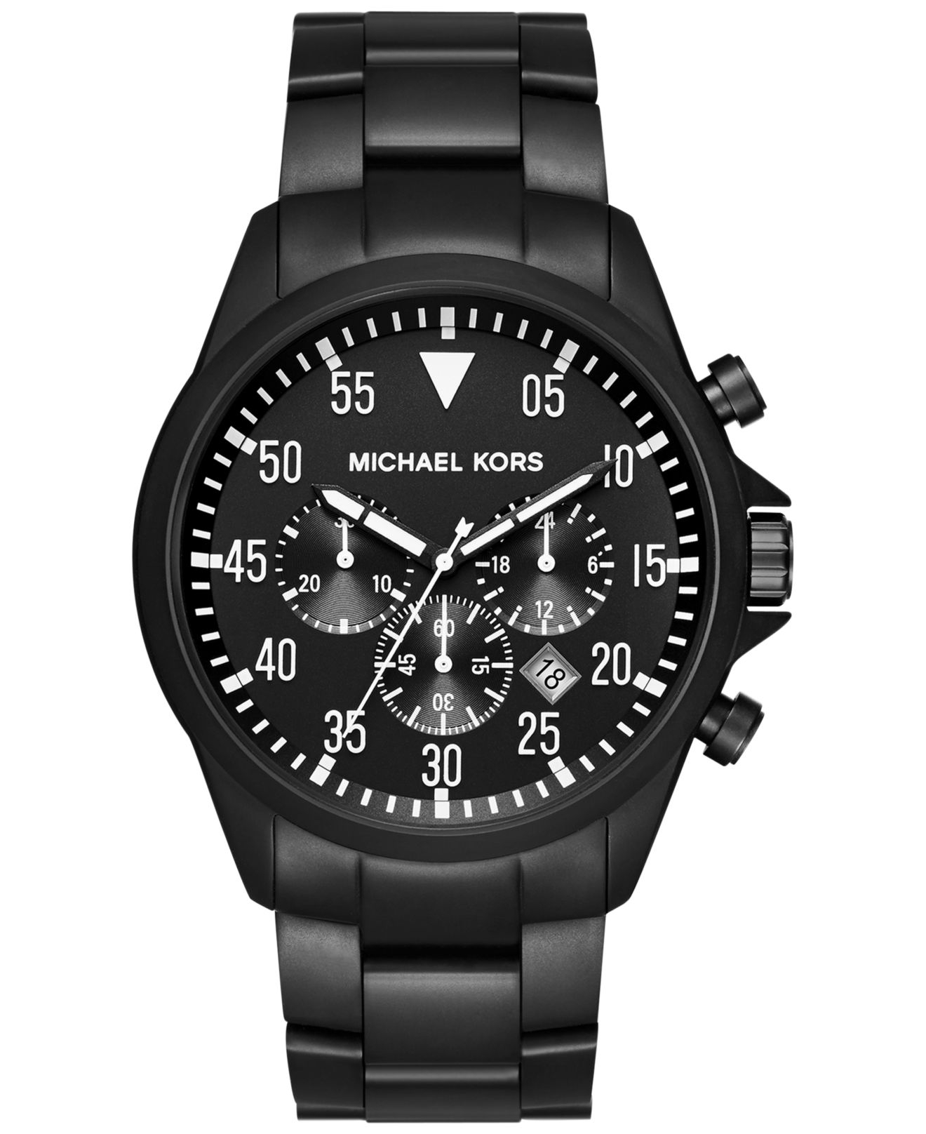 Michael kors Men'S Chronograph Gage Black Ion-Plated Stainless Steel