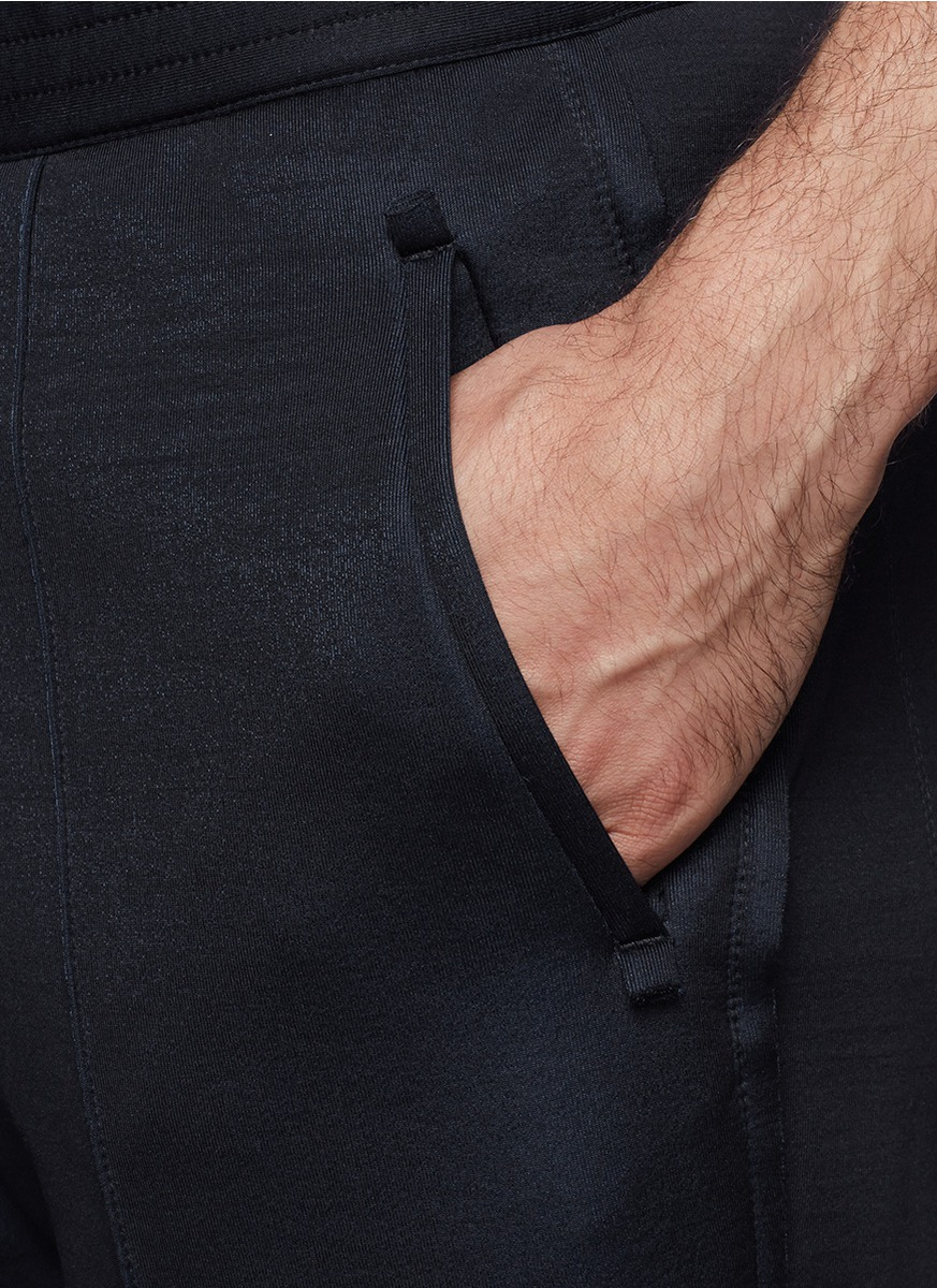 Lyst - Lanvin Zip Fly Double Face Jersey Jogging Pants in Black for Men