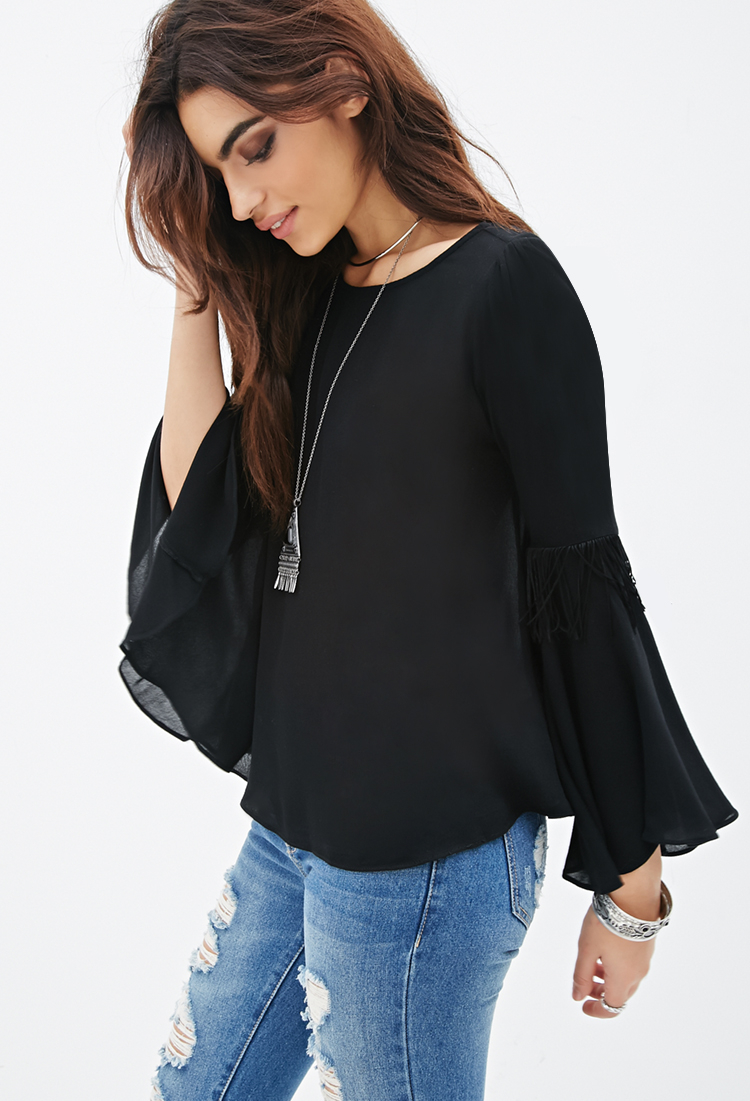 bell sleeve tops forever 21