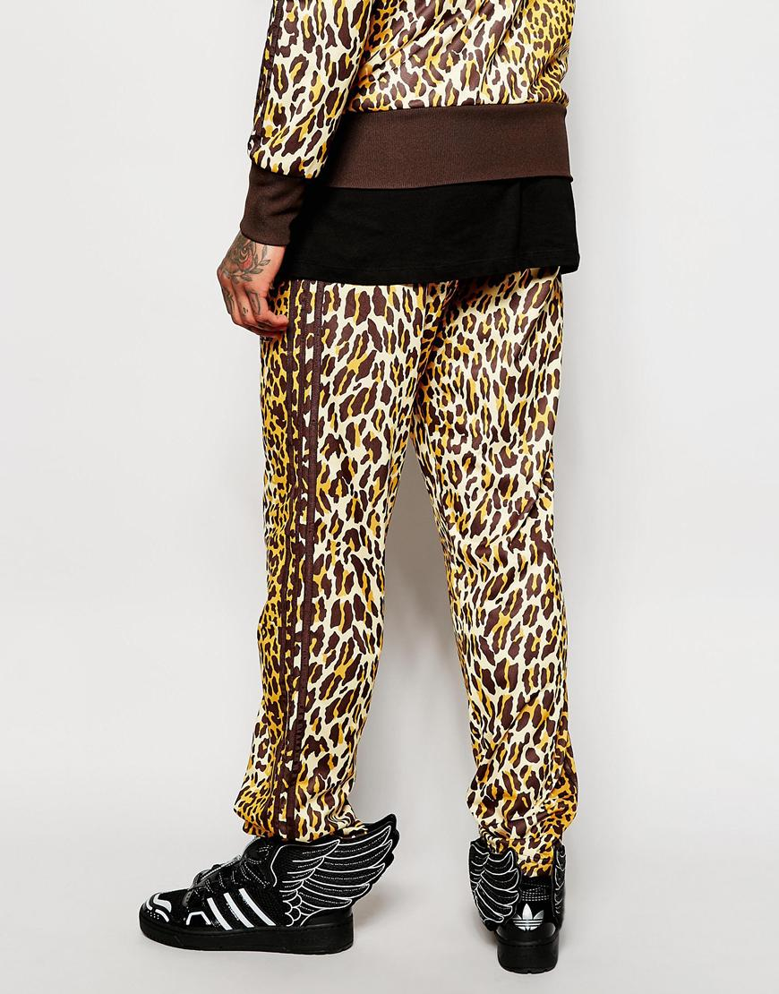 adidas Originals X Jeremy Scott Leopard Track Pants in Brown for Men | Lyst