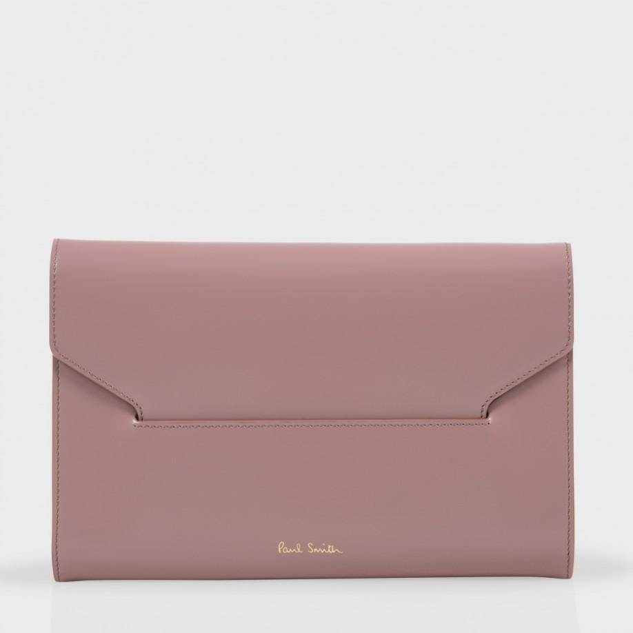 dusty pink clutch bag